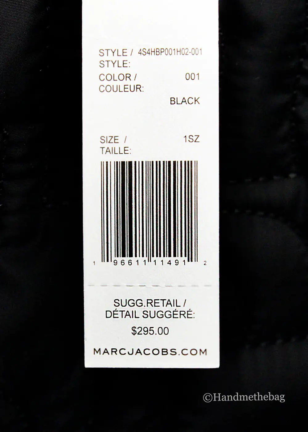 Marc Jacobs Medium Black Monogram Quilted Puffy Backpack